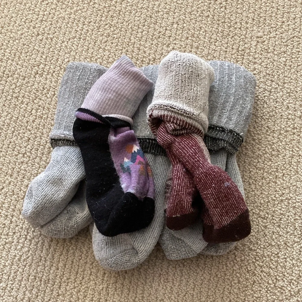 Smartwool REI Co-op Women’s Wool Socks Set of 5 Winter Gear Active Hiking EUC